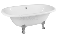Polysan REGATA voľne stojaca vaňa 175x85x61cm, nohy chróm, biela