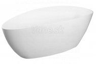 Gelco ELIPSIE - vaňa, 1700x770x620mm, liaty mramor, objem 330l, biela lesk