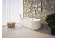 Aquatek KIM voľne stojaca vaňa tvrdený liaty kameň 170x74x55cm biela+akcia sifón