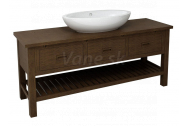 Sapho BRAND umývadlová skrinka 160x73x50cm, morený smrek