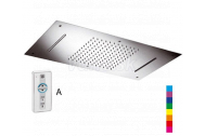 Sapho CHROMOTERAPIA hlavová sprcha 730x380mm, dážď, 2x kaskáda, ovládač A, nerez