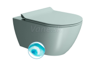 GSI PURA závesná WC misa, Swirlflush, 55x36 cm, ghiaccio dual-mat