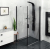 Polysan Zoom Line Black obdĺžnikový sprchový kút 90x80x200 cm sklo Číre Lietacie dv. L/P