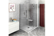 Polysan FORTIS LINE štvorcový sprchový kút 80x80x200 cm Číre/Chróm Krídlové dv. Pravý