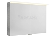 Sapho LINEX galérka s LED osvetlením, 100x70x15cm, dub strieborný