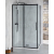 Polysan ALTIS LINE BLACK obdĺžnikový sprchový kút 140x80 cm sklo Číre Posuvné dv. L/P
