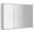 Sapho BATU galérka 2x LED osvetlení, 100x71x15cm, biela