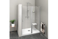 Polysan ZOOM LINE sprchové dvere do niky 150x190 cm s pevnou stenou Číre/Chróm Lietacie dv