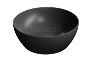 GSI PURA keramické umývadlo na dosku, priemer 42 cm, čierna matná