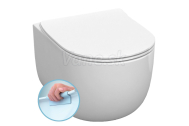 Kerasan FLO závesná WC misa, Rimless, 37x54 cm, biela