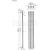 Sapho PILON vykurovacie teleso 270x1800 mm, so 4 háčikmi, biela mat