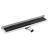 Gelco MANUS BLACK nerezový sprchový kanálik s roštom ONDA, k stene, 1150x112x55 mm