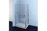 Polysan Easy Line obdĺž/štvorcov sprch zástena pivot dvere 80-90x80cm L/P Číre/lešt.Hliník