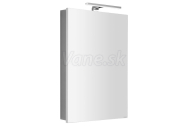 Sapho GRETA galérka s LED osvetlením, 50x70x14cm, biela matná
