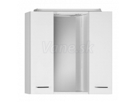 Aqualine ZOJA/KERAMIA FRESH galérka s LED osvetlením, 70x60x14cm, biela