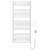 Aqualine ORBIT-E elektrické vykurovacie teleso, oblé, 600x1320 mm, 600W, biela