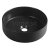 Sapho INFINITY ROUND keramické umývadlo na dosku, priemer 36x12 cm, čierna mat