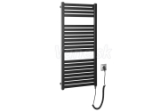 Aqualine TONDI-E elektrické vykurovacie teleso, rovné, 450x970 mm, 300W, čierna matná