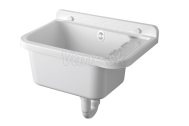 Aqualine Závesná výlevka s odkladacou plochou 50x34cm, plast, biela