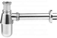 Aqualine Umývadlový sifón 5/4', odpad 32mm, nízky, chróm