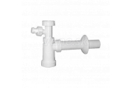 Sapho Umývadlový sifón s převlečnou matkou a s odbočkou 5/4', odpad 40mm, plast