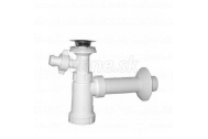 Sapho Umývadlový sifón,nerezová výpusť 5/4', odpad 40mm s odbočkou, plast