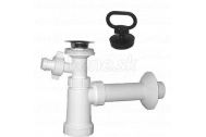Bruckner Umývadlový sifón,nerezová výpusť 5/4'odpad 40mm s odbočkou,zátka, plast