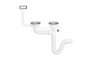 Arttec Sifón drezový flexi EURO 114mm 5/4 