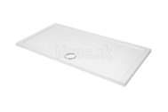 Aquatek SMC Rohová sprchová vanička tvrdený polymér 140x80, nízka samonosná+sifón+krytka