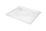 Aquatek SMC Rohová sprchová vanička tvrdený polymér 90x70cm, nízka samonosná+sifón+krytka