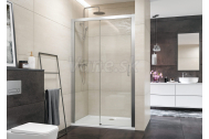 Aquatek DYNAMIC B2 Sprchové dvere do niky 130x195cm, PRAVÉ, posuvné dv., chróm, sklo číre