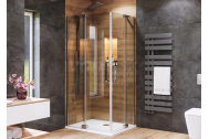 Aquatek PARTY R14 Rohový sprchový kút 100x80x195cm, krídlové dvere, chróm, číre sklo