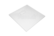 Aquatek SMC GLOSSY Rohová sprchová vanička tvrdený polymér 80x80, nízka samon+sif+krytka