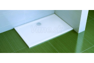 Ravak Vanička GIGANT PRO Flat 100x80 biela z liateho mramoru + sifón