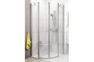 Ravak CHROME CSKK4-80, 4-dielny štvrťkruh sprch.kútR50 krídl.dv, Bright alu,Transp +vešiak