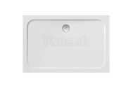 Ravak Vanička GIGANT PRO 120x80 CHROME liaty mramor biela XA04G401010 + sifón