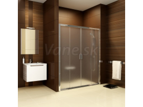 Ravak BLDP4-150, 4-dielne sprchové dvere do niky, posuvné 150x190 Bright alu,Grape +vešiak