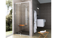Ravak PIVOT PDOP2, 2-dielne sprchové dvere do niky otočné 120x190 Bright alu,Transp+vešiak
