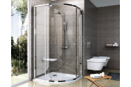 Ravak PIVOT PSKK3-100 štvrťkruh R50sprchový kút, krídlové dv,Bright alu,Transparent+vešiak