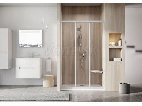 Ravak ASDP3-90 Sprchové dvere posuvné trojdielne 90x198 cm, white, Pearl + vešiak