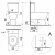 Aqualine JALTA RIMLESS WC kombi komplet vr. sedátka SC+čistič+pripojenie odpadu+roh.ventil