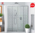 Roth LLD4 160/190 Dvere sprchové Posuvné do niky al.s bočn.stenou Brillant/Číre sklo