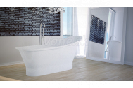 Hopa GLORIA (PAOLA) Voľne stojaca vaňa z liateho mramoru 150x70cm, Biela