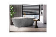 Hopa NAVIA Glam voľne stojaca akrylátová vaňa 160x80 cm,Strieborná,sifón click-clack Chróm