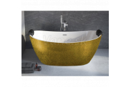Hopa AYLA Glam voľne stojaca vaňa 170x80 cm,Zlatá,sifón click-clack Zlatý