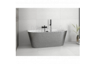 Hopa VICA Glam voľne stojaca akrylátová vaňa 170x80 cm,Strieborná,sifón click-clack Grafit