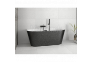 Hopa VICA Glam voľne stojaca akrylátová vaňa 170x80 cm,Grafit,sifón click-clack Biely