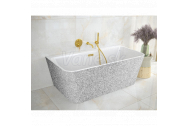 Hopa VARYA Glam voľne stojaca akrylátová vaňa 170x80 cm,Strieborná,sifón click-clack Zlatý