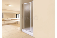 Aquatek LUX B6 Sprchové dvere do niky 100x185cm pr.Biely Zalamovacie dv. Krilex vzor voda