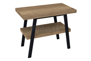 Sapho TWIGA umývadlový stolík 90x72x50 cm, čierna matná/dub Rover
